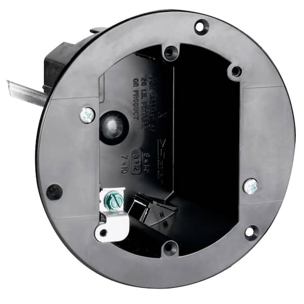 Legrand Pass & Seymour Slater Old Work Plastic 1-Gang 3-3/4 in. Round Swing Bracket Box with Auto/Clamps