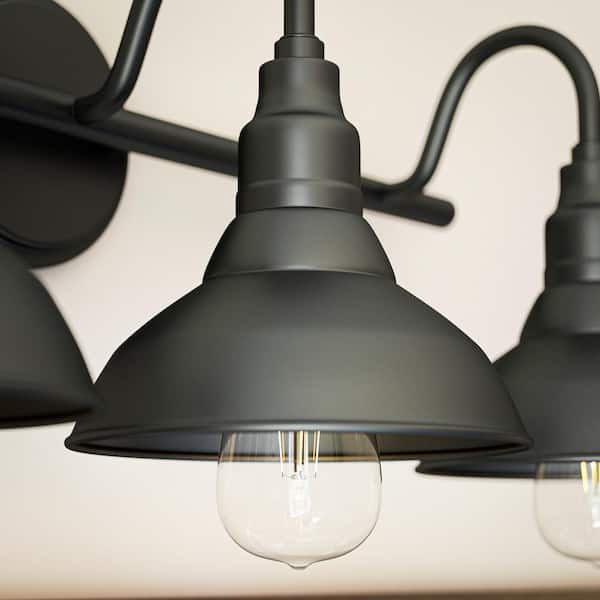 Kenroy Home Dale 24 in. 3-Light Black Vanity Light 93515BL