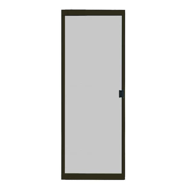 Unique Home Designs 30 in. x 80 in. Adjustable Fit Bronze Metal Sliding Patio Screen Door