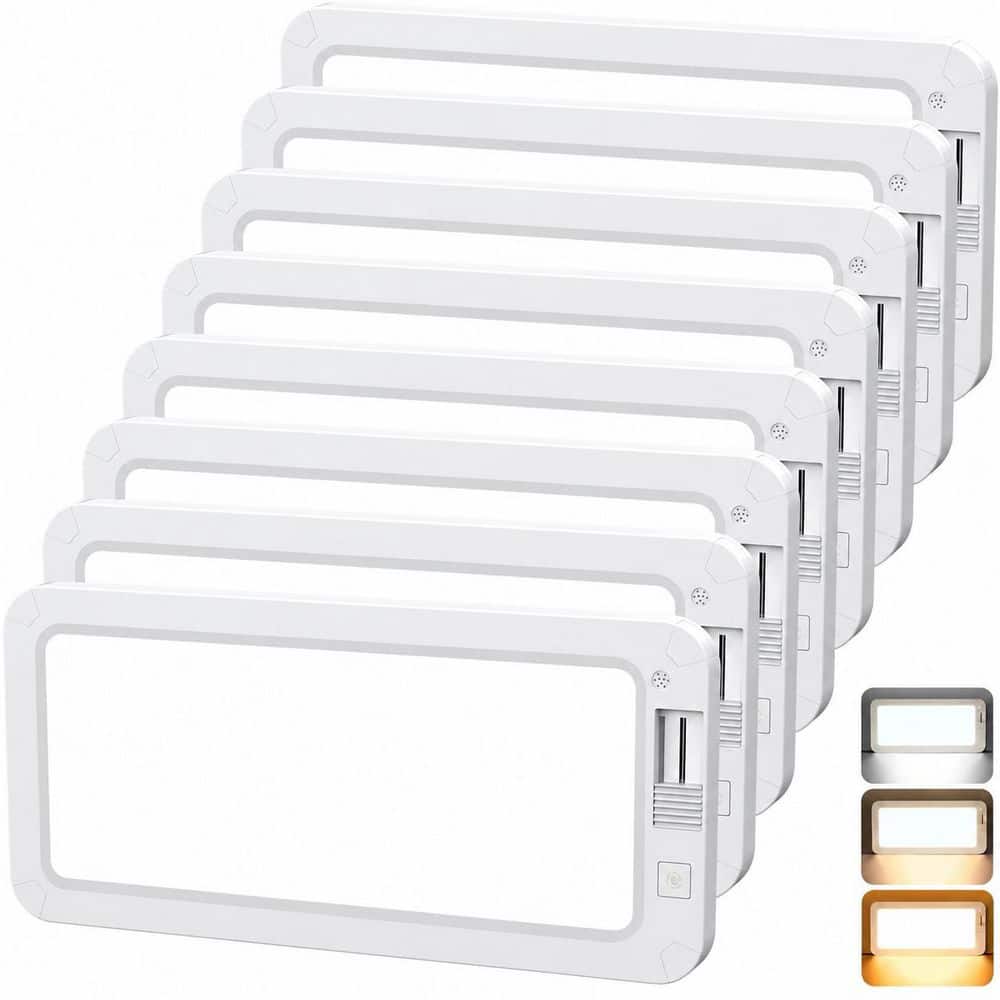 RV Interior Ceiling Light Fixture 12V Multi-Level Dimming 3 Color Temperature 1500LM for Trailer Boat Car 8Pack price history on PriceWatchPro