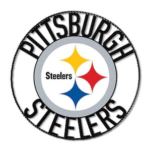 Pittsburgh Steelers Team Logo 24 in. Wrought Iron Decorative Sign