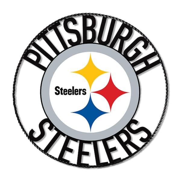 IMPERIAL Pittsburgh Steelers Team Logo 24 in. Wrought Iron Decorative Sign