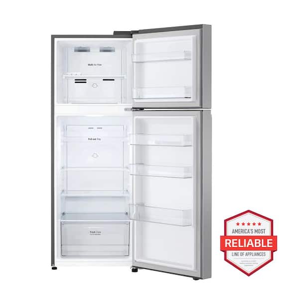 24 in. W 11 cu. ft. Counter Depth Top Freezer Refrigerator in PrintProof Stainless Steel Look
