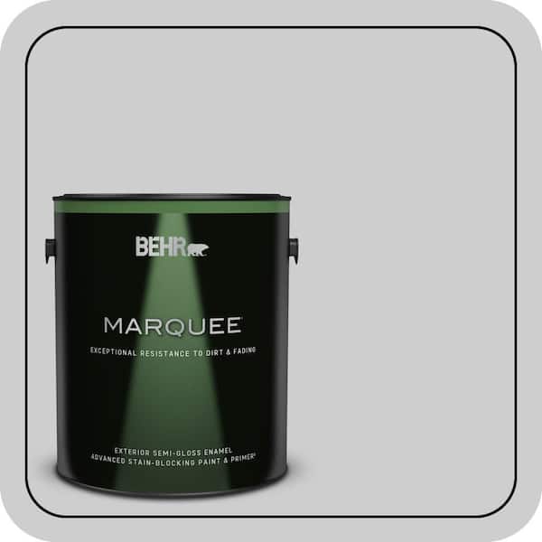 BEHR MARQUEE 1 gal. #770E-2 Silver Screen color Semi-Gloss Enamel Exterior Paint & Primer