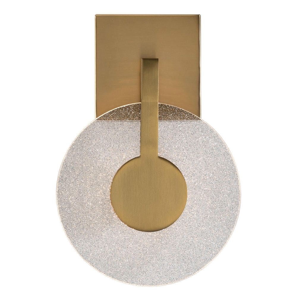 AFX Apollo 1-Light Light Antique Brass Wall Sconce with Acrylic