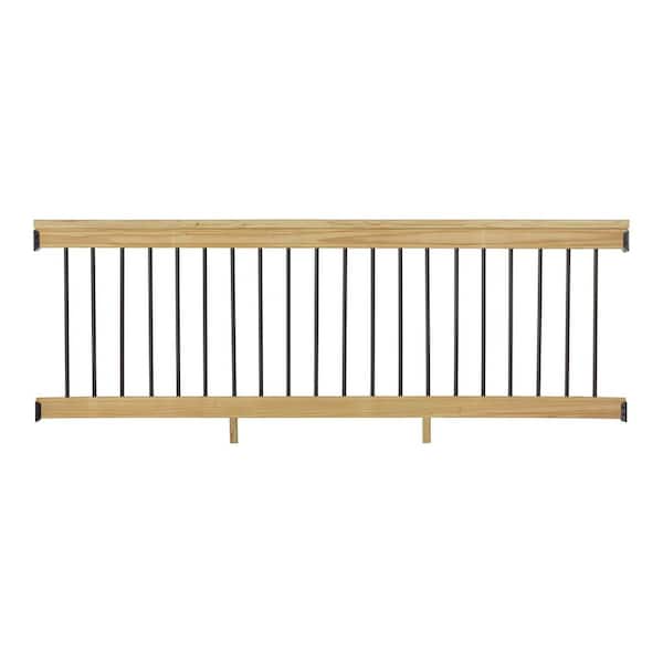 8 ft. Aluminum Pressure-Treated Southern Yellow Pine Deck Rail Kit