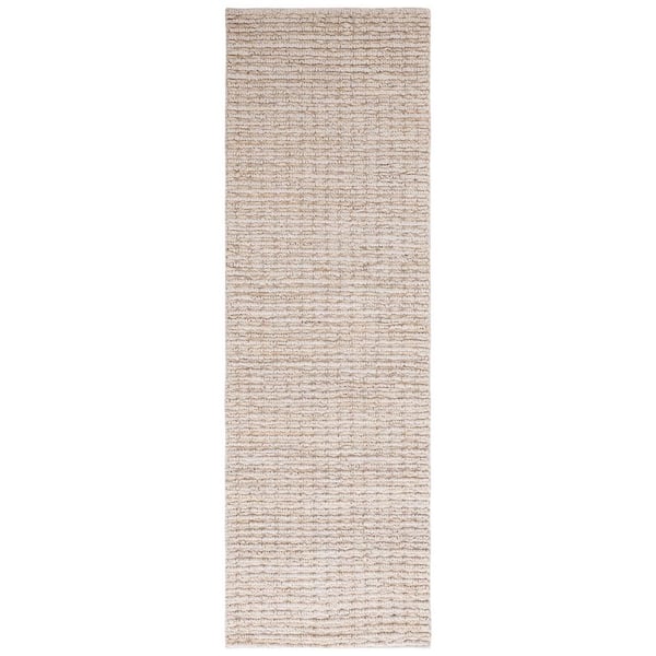 SAFAVIEH Natural Fiber Ivory 3 ft. x 10 ft. Woven Solid Runner Rug