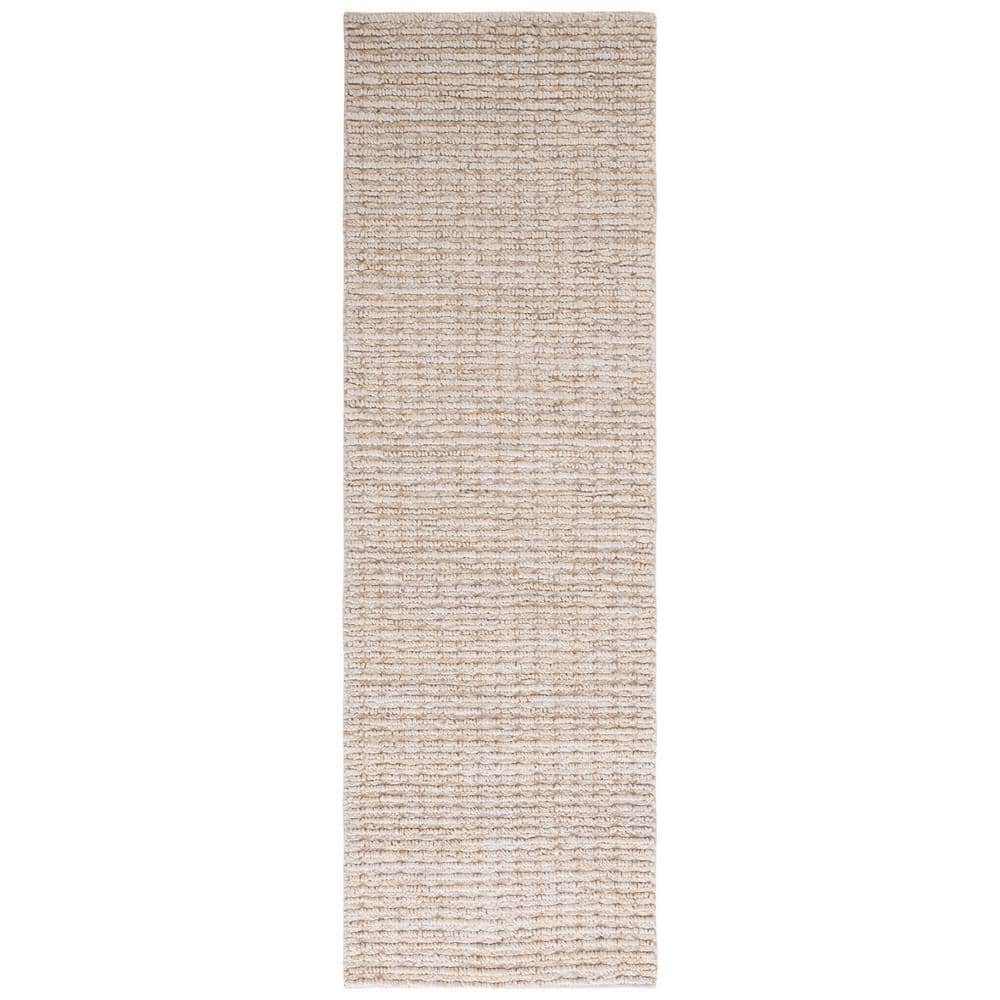 Safavieh Natural Fiber Ivory Ft X Ft Woven Solid Runner Rug Nf A The Home Depot