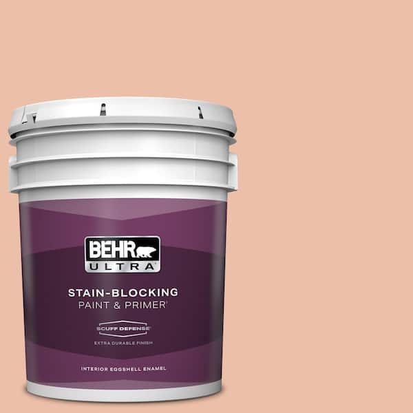 BEHR ULTRA 5 gal. #BIC-03 Veronese Peach Extra Durable Eggshell Enamel Interior Paint & Primer