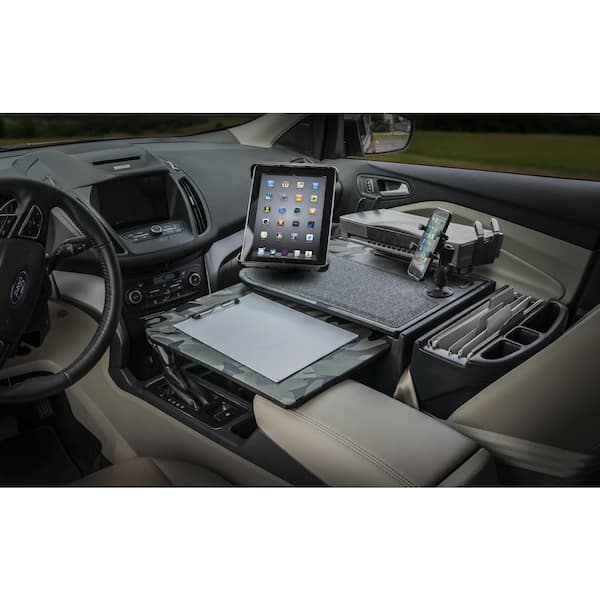 AutoExec GripMaster Car Desk with X-Grip Phone Mount and Printer Stand - Elite