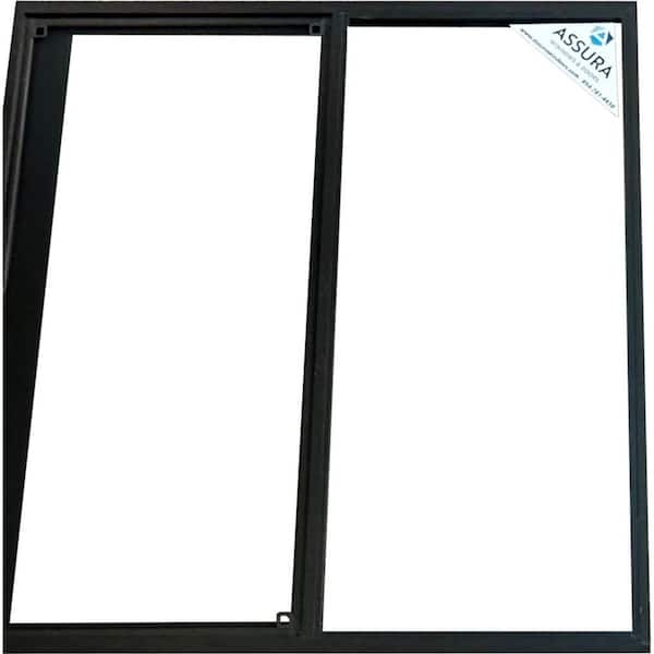 ASSURA 6900 Series 37 in. x 50.625 in. XO Bronze Sliding Aluminum Window 5/16 Annealed Gray Glass W/Screen