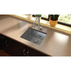 Crosstown 22 in. Undermount Single Bowl 16-Gauge Stainless Steel Kitchen Sink Only