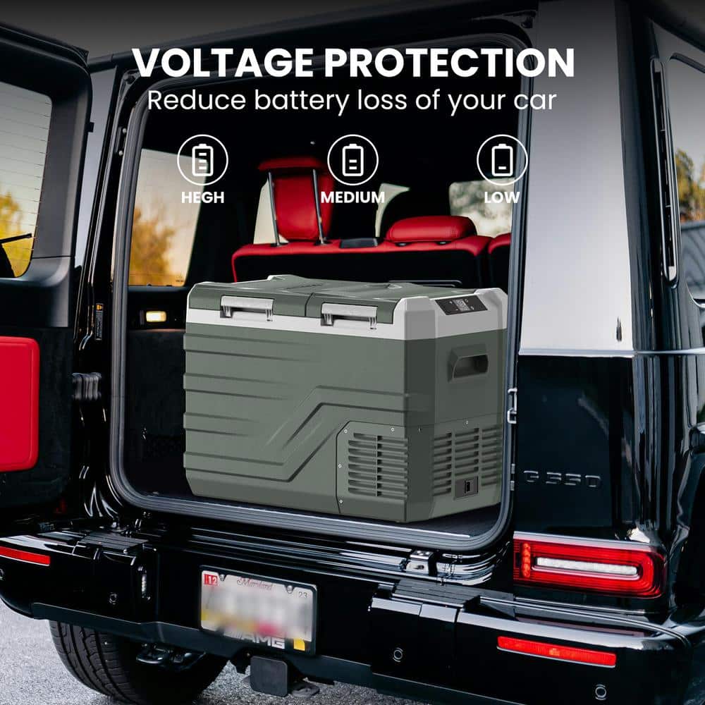 Alpicool 33 qt. Dual Zone Gray Portable Car Refrigerator