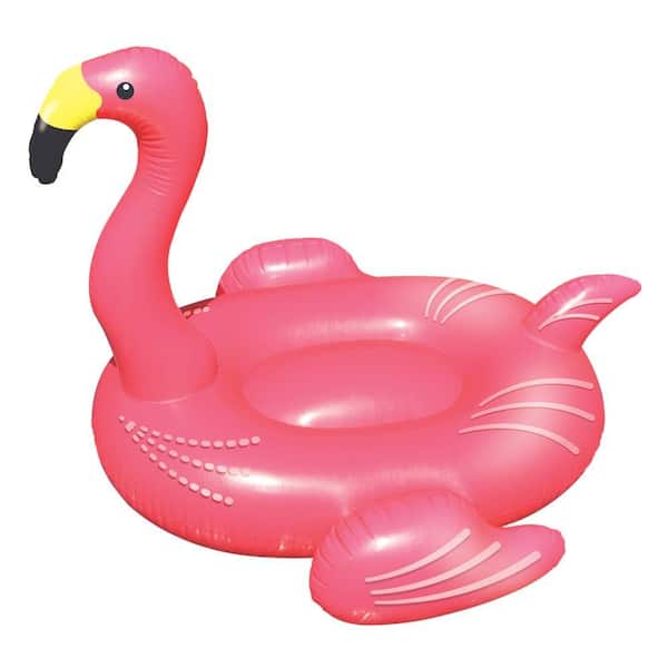 Giant Pink Flamingo 78 in. Inflatable Ride-On Pool Toy