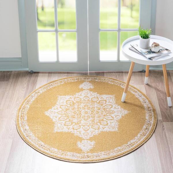 Utopia Helios Yellow 8' 0 x 8' 0 Area Rug