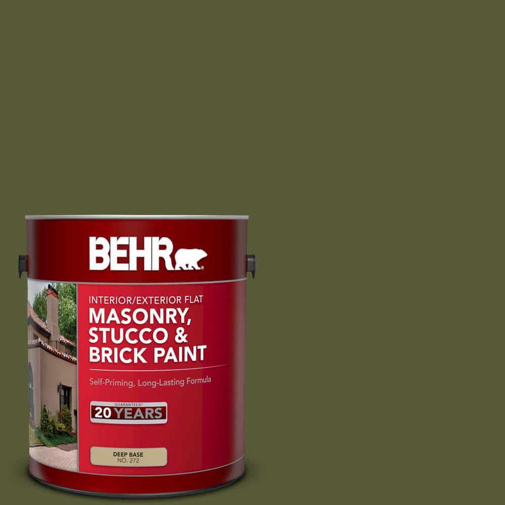 1 gal. #PPU9-25 Eastern Bamboo Flat Interior/Exterior Masonry, Stucco and B