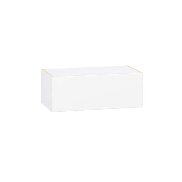 Timberline 27 in. W x 14 in. D x 10 in. H Assembled Slab Wall Bridge Kitchen Cabinet in Bright White with Lift Up Door