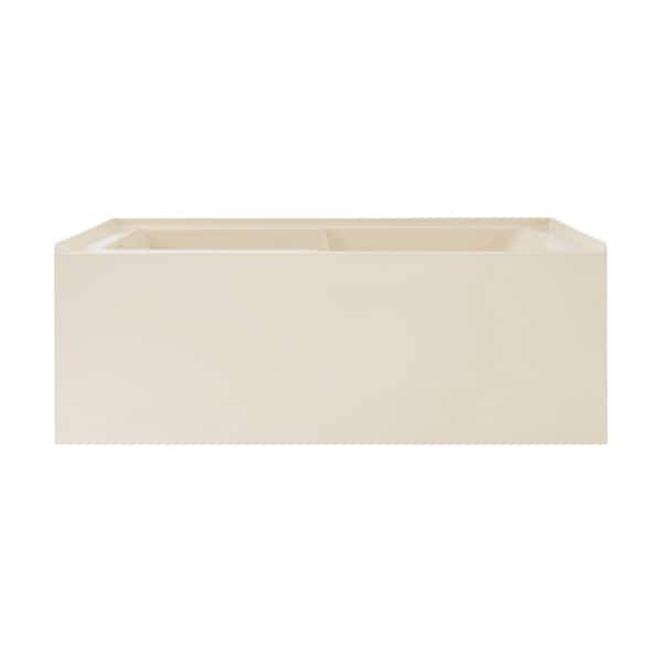 Voltaire 60 in. x 32 in. Soaking Bathtub with Left-Hand Drain in Biscuit
