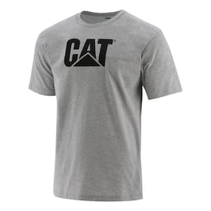 Caterpillar Logo Men's Large Heather Grey Cotton Short