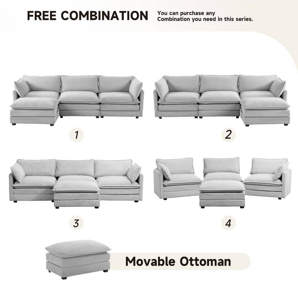 4-Piece Modern L-Shaped Sectional Sofa - rated 3.7778 stars from 63 reviews