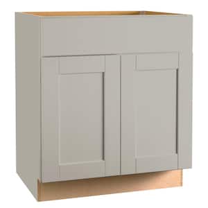 Shaker 30 in. W x 24 in. D x 34.5 in. H Assembled Base Kitchen Cabinet in Dove Gray with Ball-Bearing Drawer Glides