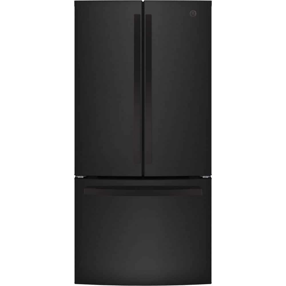 33" Black French Door Refrigerator with Ice Maker and Smart Features