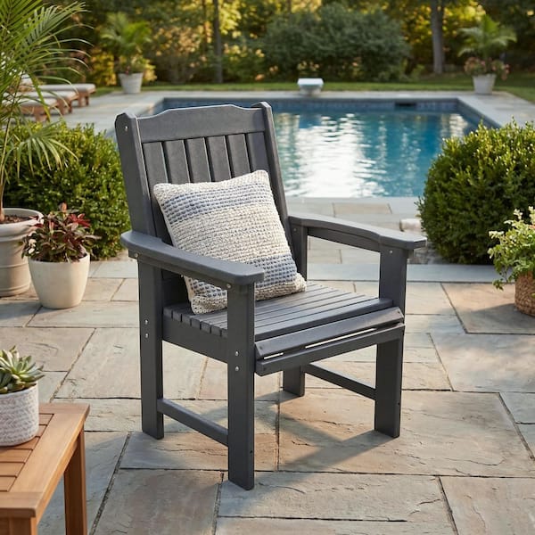 Farmhouse Black Plastic Spindle Back Dining Chairs For Kitchen and
