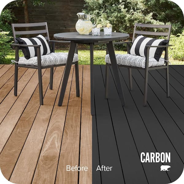 1 gal. #N520-7 Carbon Solid Color Waterproofing Exterior Wood Stain and Sealer