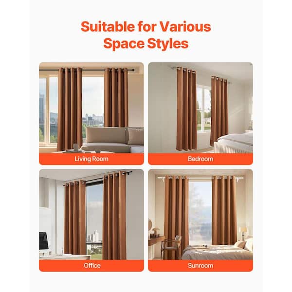 VEVOR Natural Linen Curtains, Linen, 52 in. W x 84 in. L, Light