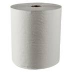 Essential 100% Recycled Fiber Hard Roll Towels White 8" x 800ft (12 Rolls per Carton)