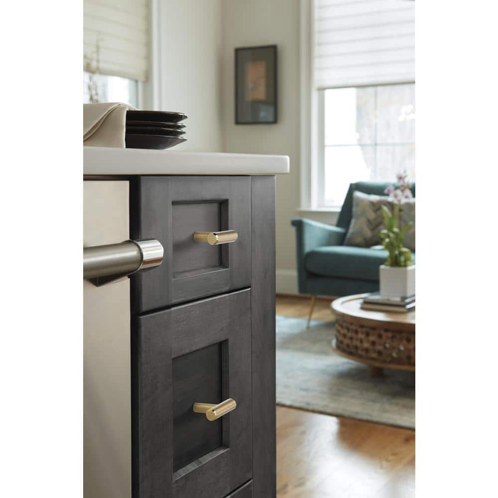 Champagne Bronze Modern Bar Pull Knob with Mounting Hardware