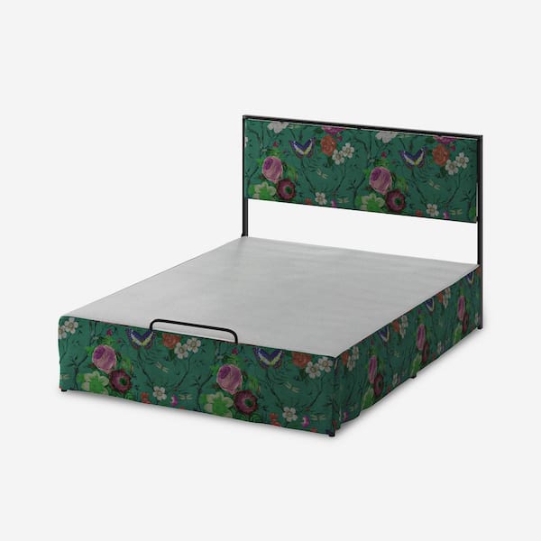 JAYDEN CREATION Nicky Modern 2 Piece Twin Bedroom Set with Metal Base-TEAL