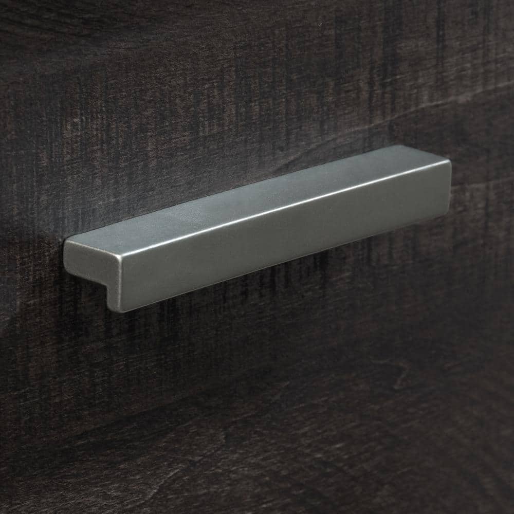Blade Walnut 2-Drawer Lateral File Cabinet with Silver Frame