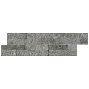 Salvador Platinum Ledger Panel 6 in. x 24 in. Natural Sandstone Wall Tile (8 sq. ft./Case)