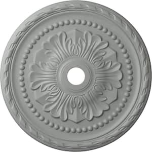 31-1/2" x 3-5/8" ID x 1-3/4" Palmetto Urethane Ceiling Medallion (Fits Canopies up to 7-5/8"), Primed White
