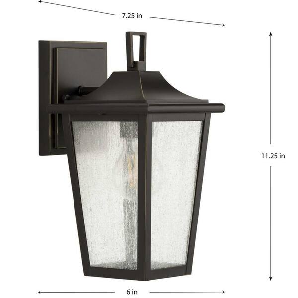 Progress Lighting Maison Oil Rubbed Bronze Transitional Seeded Glass Lantern Pendant Light