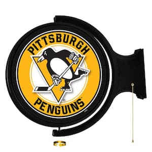 Pittsburgh Penguins: Original "Pub Style" Round Lighted Rotating Wall Sign 21"L x 23"W x 5"H