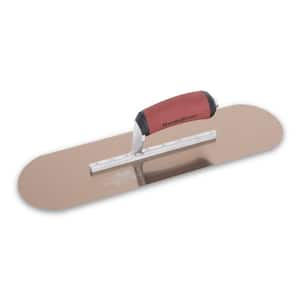 16 in. x 4-1/2 in. Golden Stainless Steel Pool Trowel - DuraSoft Handle