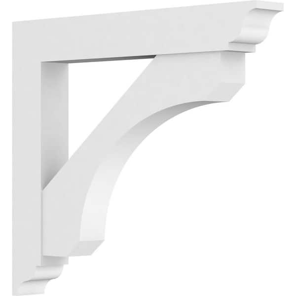 Ekena Millwork Standard Legacy 5 in. W x 36 in. H x 36 in. D Signature Urethane Polyurethane Bracket With Traditional Ends