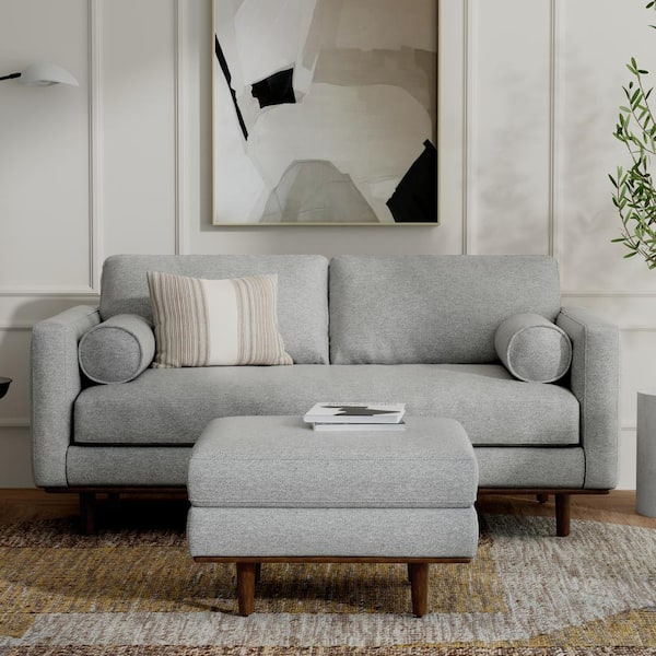 Mid century modern sofa with ottoman discount