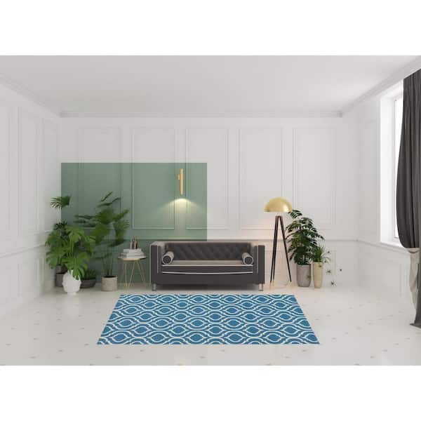 6 ft. x 9 ft. Gray Moroccan Washable Area Rug Runner Rug