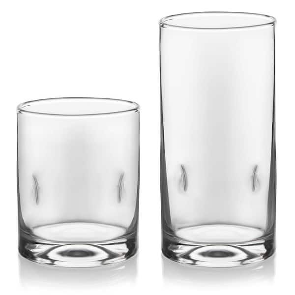Libbey Crisa 1786426 16 Piece Impressions Clear Glasses Tumbler Beverage Set 2 