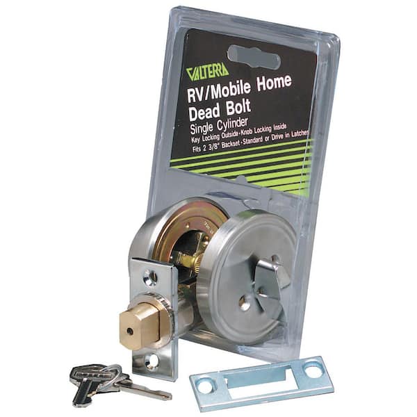 3 Way Universal Single Cylinder RV Lock Unlock Deadbolt in Stainless Steel