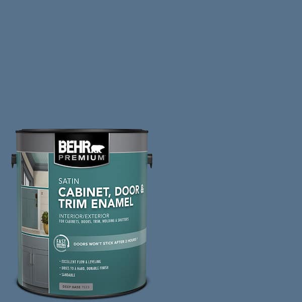 BEHR PREMIUM 1 gal. #PPU14-01 Arrowhead Lake Satin Enamel Interior/Exterior Cabinet, Door & Trim Paint