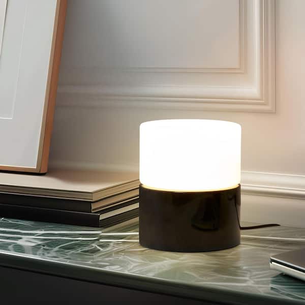 ZigZag LED Black Marble Modern Dimmable Bedside Nightstand Desk Lamp