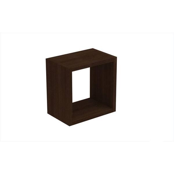 Manhattan Comfort Sahara 14.96 in. W x 9.84 in. D Square Floating Tobacco Decorative Shelf