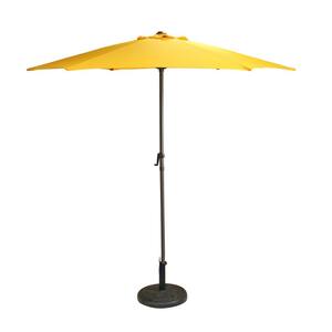 7.5 ft. Outdoor Market Patio Umbrella with Hand Crank in Yellow