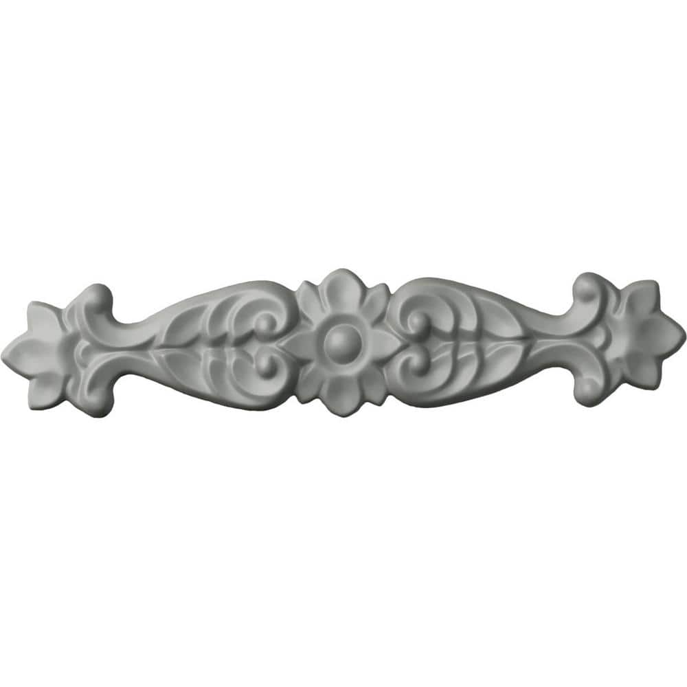 Primed White Polyurethane Flower Center Applique Onlay