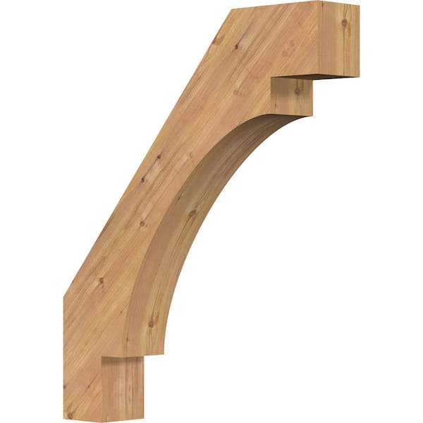 Ekena Millwork 5 1/2"W x 30"D x 36"H Merced Smooth Knee Brace, Western Red Cedar