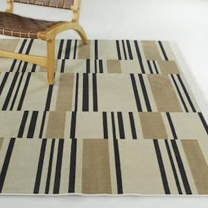 Jules Tan 8 ft. x 10 ft. Striped Area Rug